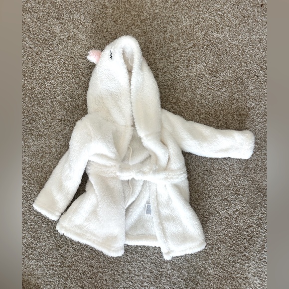 Cozy White Toddler Unicorn Robe NWT - Picture 1 of 3